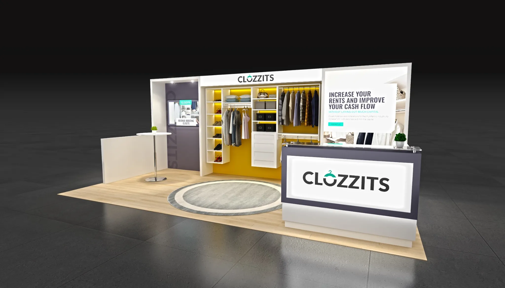 10x20 Inline booth design by Reaction Space